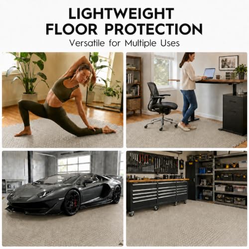 18pcs Puzzle Exercise Mat, 12.6"x12.6"x0.4", 18sqft EVA Interlocking Foam Floor Tiles, Protective, Water-Resistant Flooring for Home Gym & Workout Equipment - color: Honey Sand