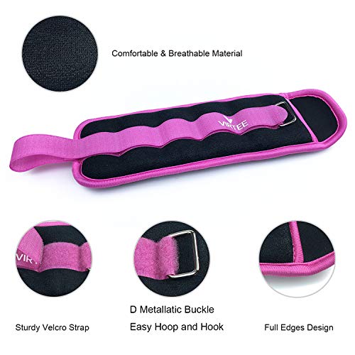 Ankle/Wrist Weights for Women, Men, Kids - Arm Leg Weights Set with Adjustable Strap - Running, Jogging, Gymnastic, Physical Therapy, Fitness - Choice of 1 lb 2 lbs 3 lbs 4 lbs 6 lbs 8 lbs 10 lbs - style: 3 lbs pair (1.5 lbs each), Purple