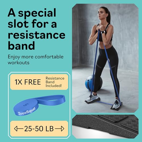 Squat Wedge Block Set of 3/5 - 960 LBS Capacity - Slant Board for Calf Stretching with 5 Stackable Angles - Calf Stretcher Slant Board - Workout Equipment - EPP Material for Exercise Equipment & Physical Therapy - color: Black&Black