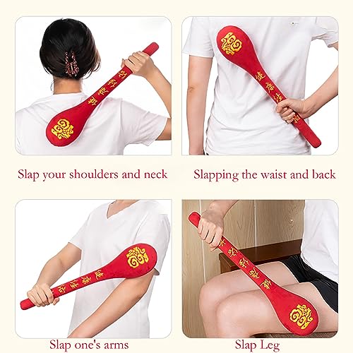 2Pcs Back Massage Stick, Body Massage Hammer Stick, Manual Beat Meridian Hammer, Handheld Massage Equipment