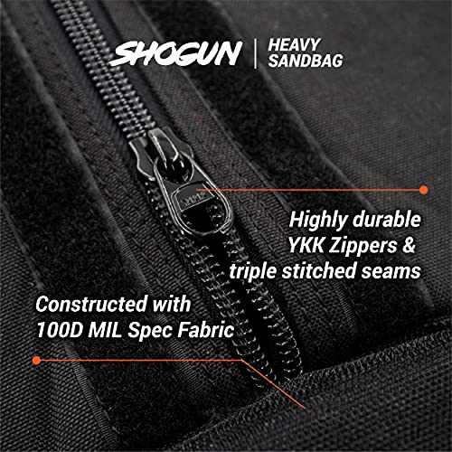 Shogun Sandbags for Working Out – Heavy Duty Workout Sandbag for Weight Training, Cross Training, Strongman, Fitness & Military Use – Adjustable Exercise Sand Bags for Full Body Training - color: Black, size: 150 LB