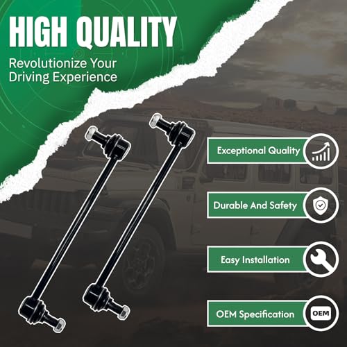 2PCS Front Sway Bar End Links for Chevy 2004-2012 Malibu, 2005-2010 Cobalt, 2006-2011 HHR, for Pontiac 2007-10 G5, 2005-10 G6, 2005-2006 Pursuit, for Saturn 07-2009 Aura, 2003-07 Ion K80252 - size: K80252 X2