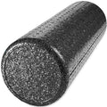 JFIT High Density Foam Roller – EPP Deep Tissue Massage Roller for Muscle Recovery, Myofascial Release & Stretching - color: Black (New), size: 18-Inch
