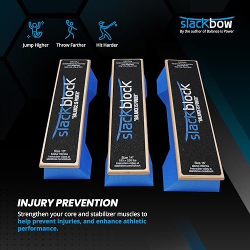 SlackBow SlackBlock Athletic Balance Trainer – Improve Balance, Stability, and Athletic Performance – Condition Your Body and Prevent Injury - Compact and Portable - size: 13"