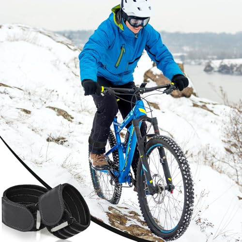 Elastic Ankle Straps Cycling Pant Leg Straps Adjustable Safety Band Boot Blousers for Climbing Fishing Outdoor Sport - color: Black