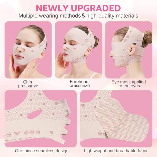 Face Strap Forehead Lift Band, Face Lift Belt Comfortable Forehead Bandage For Sleep Mask Chin Up Face Lift Vshaped Strap