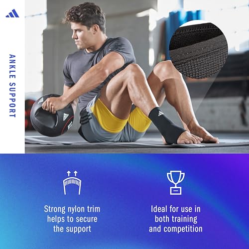 adidas Support Ankle Sleeve, Ergonomic Ankle Compression Sleeve - size: X-Large, style: adidas Ankle Support