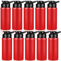 CHENGU Water Bottle Bulk 20 oz Aluminum Reusable Bottles Lightweight Snap Lid Water Cups Easy Carry Leak Proof Travel Tumbler for Gym Sports Camping Hiking Fishing - color: Red