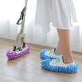 Mop Slippers Reusable Microfiber Cleaning Slippers for Floors, Multi-Function Washable Mop Slippers for Home, Kitchen & Bathroom, Purple(1 Pair)