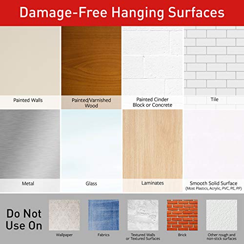 Command Medium Designer Hooks, 2 Hooks and 4 Strips, Damage-Free Hanging Wall Hook with Adhesive Strips, Adhesive Hooks for Hanging Back to School Dorm Organizers, Holds up to 3 lb