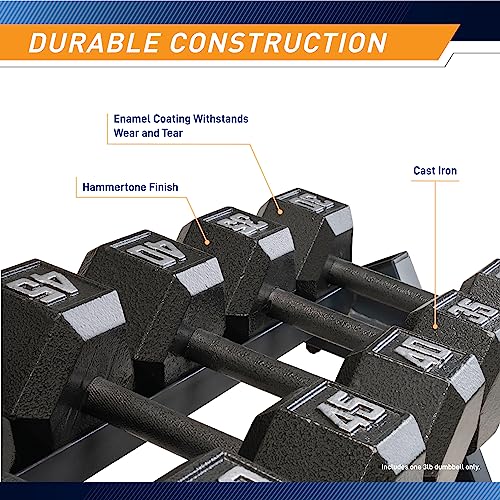 Marcy Cast Iron Hex Dumbbells Collection - Available size from 3-lb to 100-lb, SOLD INDIVIDUALLY - style: 3lbs