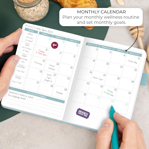 Clever Fox Food Journal Pocket - Daily Food Diary, Meal Planner to Track Calories & Nutrients, Weight Loss Tracker Notebook, 4x5.5” (Aquamarine) - color: Aquamarine, size: Pocket (4.0'' x 5.5'')
