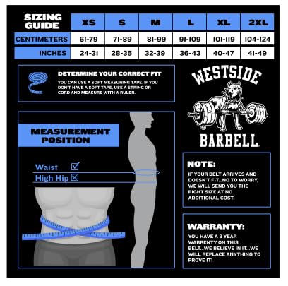 Westside Barbell 10mm Lever Suede Weightlifting Belt - Powerlifting, Weightlifting, Bodybuilding, Strongman, and more - size: X-Large