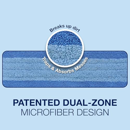 Bona Mop Microfiber Cleaning Pad for Hardwood & Hard Surface Floors - Value 3-Pack - For Use With Bona Mops - Dual Zone Cleaning - style: Microfiber Cleaning Pads