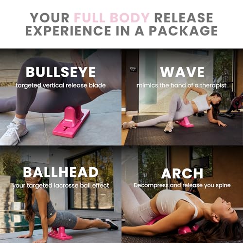 Thrival Relief Pro - Fully Adjustable Psoas, Back and Hip Flexor Muscle Release Tool with Thrival App for Targeted Routines, Deep Tissue, Trigger Point Massage (Pink) – Made in USA - color: Pink, size: Thrival Relief Pro