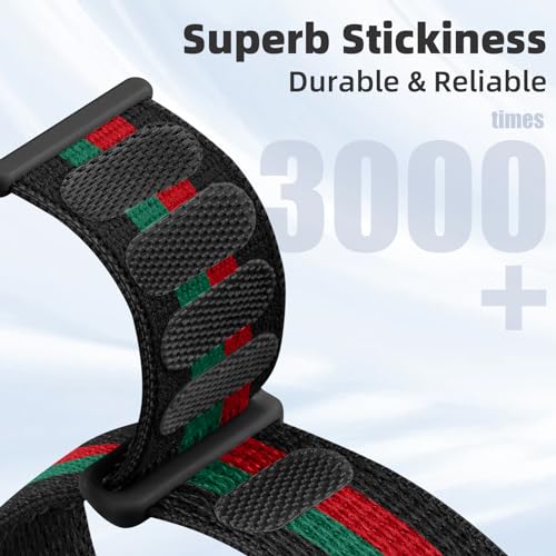Sport Loop Band Compatible with Apple Watch Bands for Women 44mm 46mm 45mm 49mm 42mm 38mm 40mm 41mm men,Stretch Adjustable Braided Nylon Straps for iWatch Series 11/10/9/8/7/6/5/4/3/2/1/SE/Ultra - color: Blackred, size: 38mm/40mm/41mm/(42mm-series 11 10)
