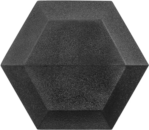 Hex Dumbbells Rubber Coated Cast Iron Hex Black Dumbbell Free Weights for Exercises - style: 12.5 Pounds / Pair