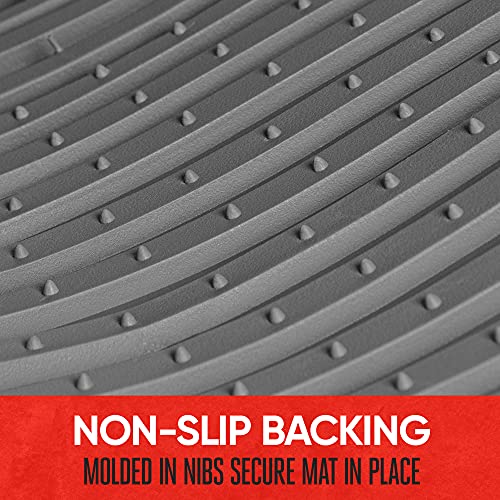 Motor Trend FlexTough™ Baseline Rubber Car Floor Mats with Trunk Mat Cargo Liner, Front & Rear Combo Set fits Most Car SUV Van Coupe Sedan, Heavy Duty All Weather Trim to Fit - color: Gray, size: Extra Large