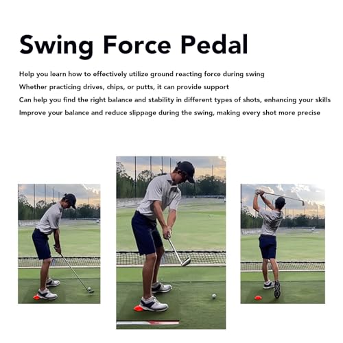 Drfeify 2Pcs Silicone Swing Force Pedal Exerciser Step Pad Accessories, Balance Improve Practice Aid Equipment for Golf Swing Training