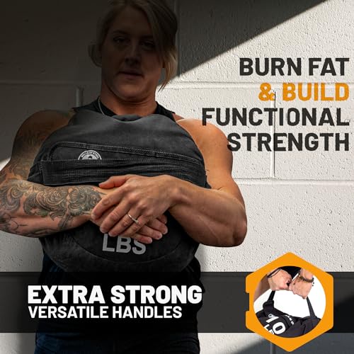 Strongman Sandbag for Working Out [Bells of Steel] Fitness Sand Bag Sacks, Commercial and Home Gym Sand Bags for Weight Training with Handles for Workout - style: 350 lb