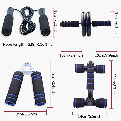 Sethruki Ab Roller Kit, 5-in-1 with Knee Pads, Push-Up Bars & Jump Rope | Stainless Steel, Non-slip TPR, Floor Safe, Home Gym Equipment Suitable for Physical Training