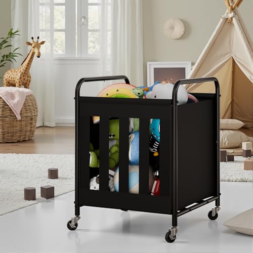 StorageWorks Ball Storage with Wheels, Ball Cart for Garage, Garage Sports Equipment Organizer, Balls Organizer for Basketball, Football, Volleyball - style: Ball Storage(180L)