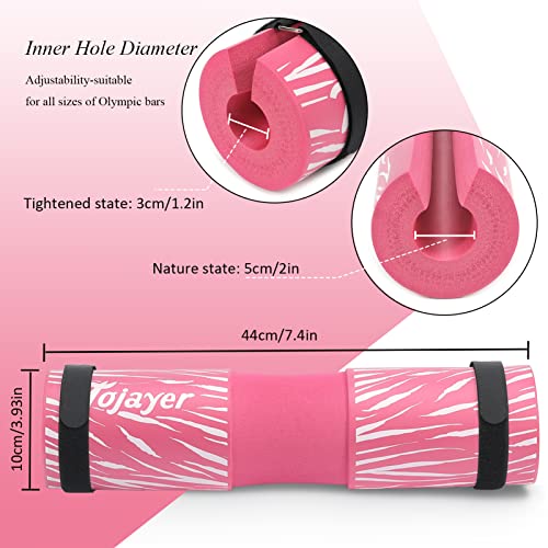Squat Pad Barbell Pad for Workout, Neck & Shoulder Protective Foam - color: Pink