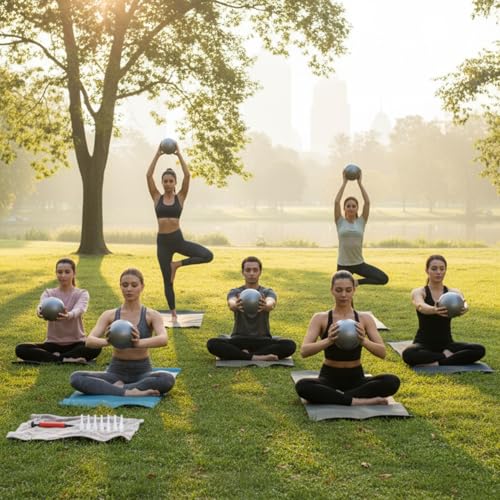 Aoriher 10 Pack 9 Inch Small Pilates Ball Bulk Mini Exercise Ball Portable Non-Slip Workout Yoga Balls with Air Pump for Stability, Barre, Fitness, Balance, Physical &Core, Gym Home Office Use - color: Gray,Black