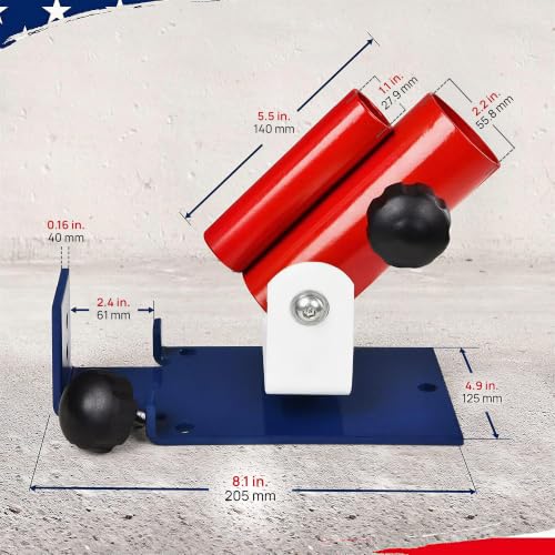 Yes4All Exercise Machine Adjustable T Bar Row Attachment, D Row Handle/Landmine Handle Attachment with Textured Rubber Handles - color: B. American Pride - T Bar Row Platform