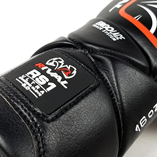 RIVAL Boxing RS1 2.0 Ultra Pro Sparring Gloves, Lace-up Closure - Super-Resistant Microfiber, Soft Inner Lining, and High-Density Padding - color: Black, size: 18 oz.