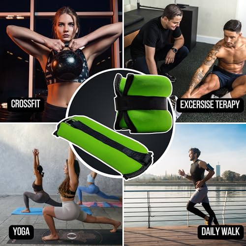 FUXION Adjustable Ankle Weights 1.5/2.0/2.5 lbs Pair, Fully Adjustable for Ankle Wrist Arm or Leg, for Training Warm-up Pilates Gym Accessories - size: set 2 pz 1.5lb
