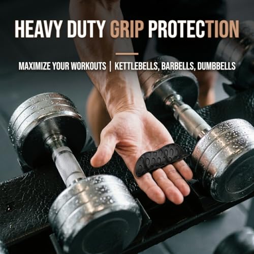 NADUSEP Gym Grips Anti-Slip for Weight Lifting – Silicone Workout Grips Pads for Palm Callus Protection, Ergonomic Weightlifting Gym Gloves for Deadlift Pull Ups Barbell Training Men Women