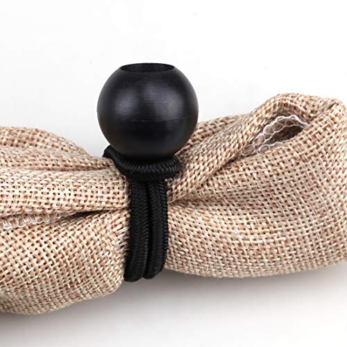 AOPRIE 30 Pack Bungee Balls, Black Ball Bungee Heavy Duty Heavyweight 4 inches Tarp Bungee Cords, Weather Resistant Tie Down Strap 4mm Thickness - for Camping, Tents, Cargo, Holding Wire and Hoses - size: 4 In Balls