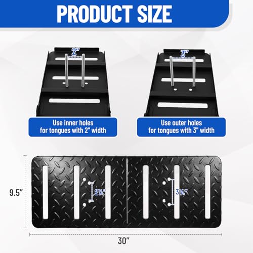 Boat Trailer Tongue Walkway Platform, Folding Design, Heavy Duty Steel Material, Boat Trailer Step Platform, Easy Bolt-On Installation
