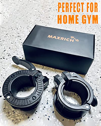 Barbell Clamps 2inch - 2 PCS Adjustable Barbell Clips Quick Release Locking Weight Clips Olympic Barbell Collars (Black 1.8-2inch) - color: Black 1.8-2inch