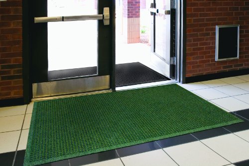 Guardian EG030408 EcoGuard Indoor Wiper Floor Mat, Recycled Plastic and Rubber, 3' x 4', Green - color: Green, size: 3' x 4' (Rectangular)