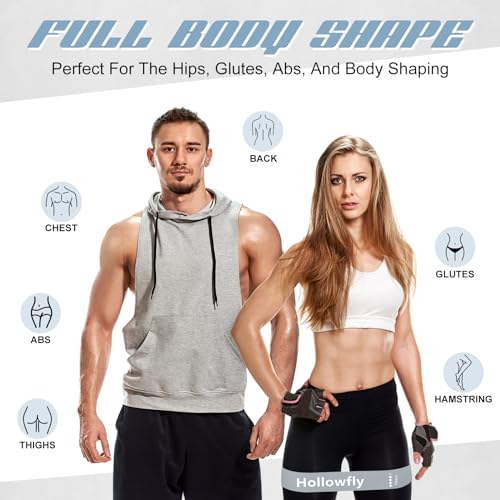 Hollowfly 12 Pcs Latex Resistance Loop Exercise Bands for Booty Workout Stretch Exercise Bands Non Slip for Legs Squat Resistance Loop Women Men Starter Butt Hip Thigh Fitness - color: Gray, style: Heavy