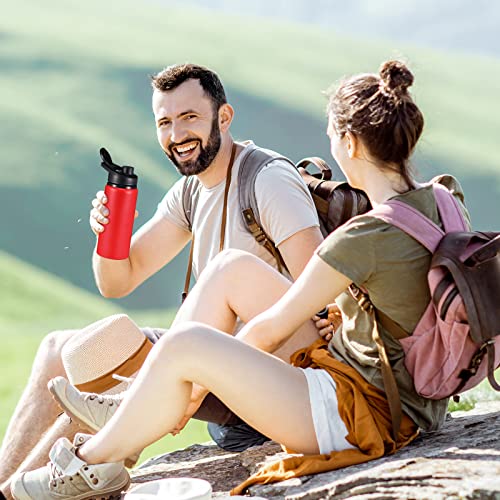 CHENGU Water Bottle Bulk 20 oz Aluminum Reusable Bottles Lightweight Snap Lid Water Cups Easy Carry Leak Proof Travel Tumbler for Gym Sports Camping Hiking Fishing - color: Red