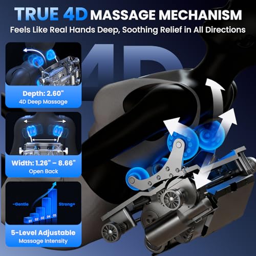 4D Massage Chair Full Body, Unique 2026 Space Walk & Ankle Stretch, Zero Gravity SL-Track Shiatsu Massage Chair Recliner with Electric Calfrest Extension & Foot Rollers, AI Voice, S002 White - color: White