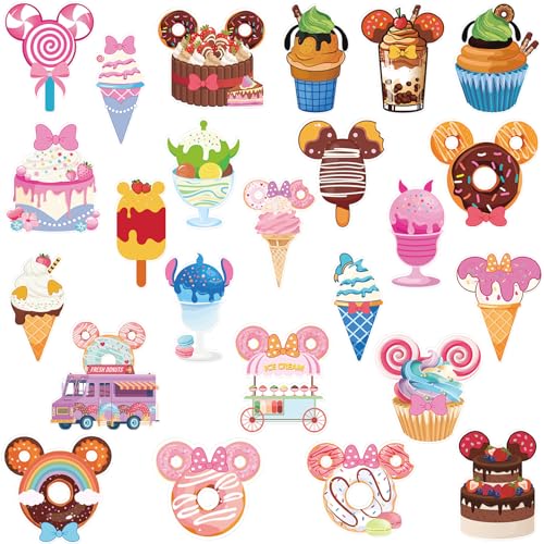 RiVolTa Mouse Cruise Door Magnets - 24 Pcs Cute Mice Decorations Magnets Ice Cream Ship Cabin Magnetic Stickers Funny Animal Stateroom Accessories Refrigerator for Carnival Summer Party Locker Decor - color: Afternoon Tea