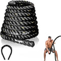 Yes4All 1.5/2 Inch Battle Ropes with Extra Protective Sleeve, Workout Ropes for Cross-Training Home Gym & Fitness Exercises, Strength Training - 30,40,50 Feet Lengths Available
