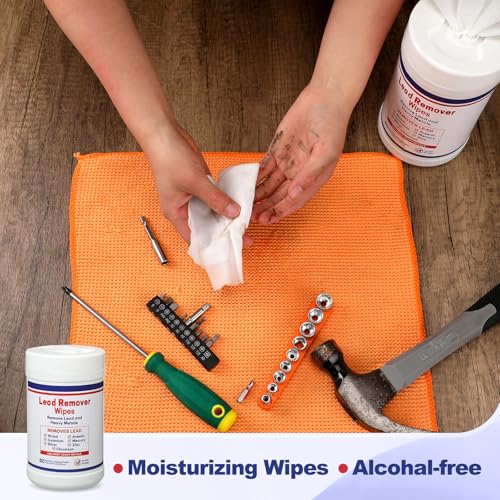 Nuanchu 1 Pack Lead Remover Wipes for Shooting 60 Count Per Canister Hand & Surface Cleaning Wipes Effectively Removes Lead, Dust, Oil & Grime Disposable Wipe for Mechanics Construction Diy (Classic) - style: Classic