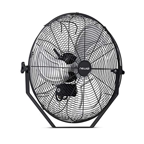 NewAir 18” High Velocity Wall Mounted Fan | Industrial Grade with 3,000 CFM Airflow, 3 Speeds and Heavy-Duty Metal Blades | Fan for Bedroom Garage, Gym & Home Use