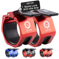 Lock-Jaw Metal Barbell Collars - Barbell Clamps - 1 Pair – Heavy Duty Bar Clamps for 2” & 50mm Olympic Bars – Secure Weight Bar Clamps for Strength Training & Home Gym Accessories - color: Red