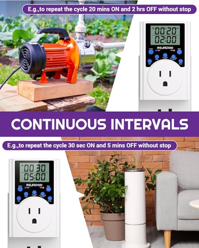 Timer Outlet, Nearpow Multifunctional Infinite Cycle Programmable Plug-in Digital Timer Switch with 3-Prong Outlet for Appliances, 15A/1800W - color: Blue