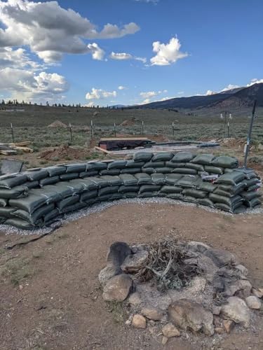 Polypropylene Olive Drab Rugged Sandbag | 14 Inches by 26 Inches | Pack of 15 | Military Grade | Protects Homes & Businesses From Flooding | Sand Bags Trusted by US Military & Red Cross