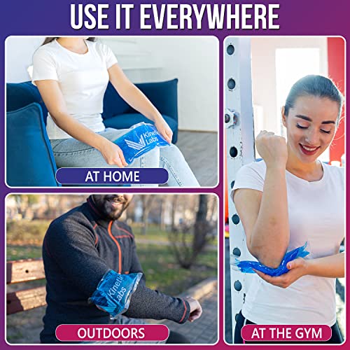 Ice Packs for Injuries Reusable (2 Pack) – Flexible Gel Ice Pack for Knee, Shoulder, Back – Soft Hot & Cold Therapy – Kinetic Labs - size: Regular (Pack of 2)