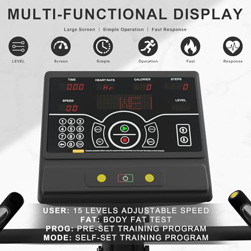 Fitvids Stair Stepper Machine, Commercial Grade Stair Climber with 15 Resistance Levels, Continuous Stair Stepping Machine for Cardio and Lower Body Workouts, LED Screen, Exercise Machine for Home Gym - color: Metal Black