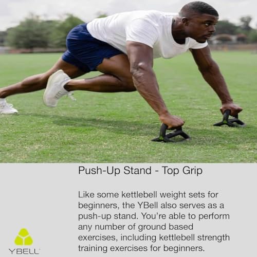 TRX YBell Neo Series 3-in-1 Kettlebell, Dumbbell and Push Up Bar Workout Equipment | Commercial Grade Neoprene Coated Surface | Perfect for Strength Training & Conditioning Workouts | Bundle - size: 15.8lbs 4-Piece Kit