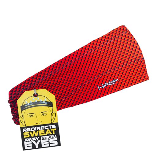 Halo Headband Bandit - 4" Wide Pullover Sweatband Running Headband Men Women Absorbent Soft Comfortable.Channels Sweat Out of Your Eyes Keeps Hair in Place No-Slip - color: Fire